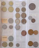 ~200db vegyes fémpénz tétel albumba rendezve sok klf országból, közte Hollandia 1956. 1G Ag "I....