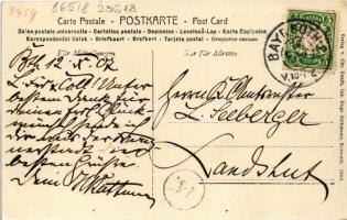 1907 Bayreuth, Das neue Justizgebäude / Palace of Justice, street view. Verlag v. Chr. Senfft. Inh. ...