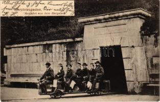 1904 Berchtesgaden, Ausfahrt aus dem Bergwerk / mine exit, industrial railway. Würthle & Sohn 1323.