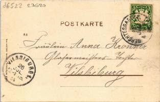 1904 Berchtesgaden, Ausfahrt aus dem Bergwerk / mine exit, industrial railway. Würthle & Sohn 13...