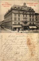 1905 Budapest VII. Hotel Metropole szálloda és kávéház. Czettel és Deutsch. Rákóczi út 58. (fl)