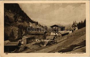 1924 Hall in Tirol, Volderwildbad / spa, road, logs. Aufn. v. Richard Müller (EK)