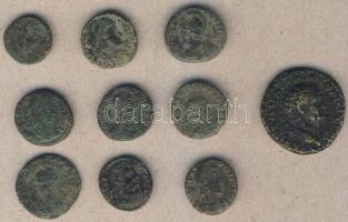 Római Császárság 10db kisbronz T:vegyes