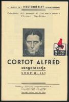 1935 A Koncert Mesterbérlet műsorfüzete (Dohnányi, Cortot, Busch, stb.), 15p