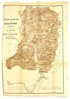 1872 A Mehádiai század-kerület és Herkulesfürdő térképe. Német és magyar nyelven. Rohn A., Pest. Hajtott, 60x41,5 cm