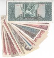 1919-1992. 13db-os magyar vegyes korona, pengő és forint bankjegy tétel + 1940. "Palatinus Stra...
