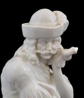 Herendi búsuló juhász, fehér mázas, jelzett, apró lepattanással, m: 29 cm