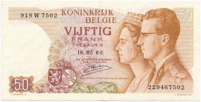 Belgium 1966. 50Fr T:II Belgium 1966. 50 Francs C:XF Krause#139