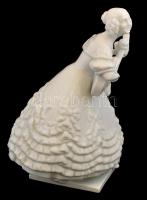 Herendi porcelán Déryné, fehér mázas, jelzett, öntési hibával, m: 36 cm