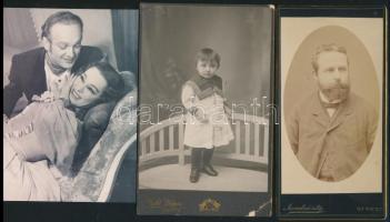 cca 1870-1900 18 darabos, vegyes fotó tétel, benne városkép és portré