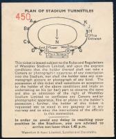1953 Magyarország-Anglia, a legendás 6:3-as labdarúgó mérkőzés meccsfüzete, és egy belépőjegy a Wemb...