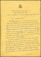 1971 Norodom Szihanuk kambodzsai miniszterelnök, király saját kézzel írt levele a jugoszláv nagykövetnek, francia nyelven, melyben ír a Khmerekről is 2 beírt oldal / 1971 Autograph letter of Norodom Sihanuk king and prime minister of Kambodia in French.
