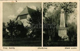 1940 Albertirsa, Irsay kastély, Hősök szobra, emlékmű. Hangya Szövetkezet kiadása (EK)