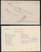 1910, 1938 Katonák csoportképe, 2 db fotólap, 9×14 cm