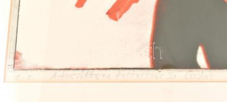 Lux Antal (1935-): A feszültség feltöltése II. Szitanyomat, papír. Jelzett és datált (A Lux '81...