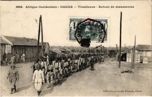 Dakar, Tirailleurs, Retour de manoeuvres / return of colonial artillery