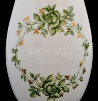 Hollóházi Erika mintás porcelán váza, matricás, jelzett, hibátlan, m: 31 cm