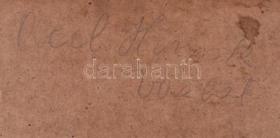 Aczél Henrik Emilnek (1876-1946) tulajdonítva: Táborozó cigányok. Olaj, vászon, kartonra kasírozva, ...