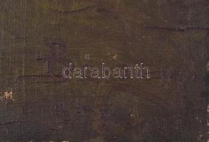 Balogh (90.?) jelzéssel: Pipázó. Olaj, karton, fára kasírozva, 46×32 cm