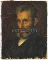 Jelzés nélkül: Férfi portré. Olaj, vászon, 48×38 cm