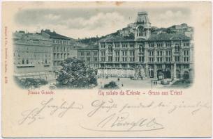 1899 Trieste, Trieszt, Trst; Piazza Grande / square. Emb. (fl)