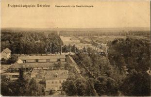 1918 Leopoldsburg, Bourg-Leopold; Truppenübungsplatz Beverloo. Gesamtansicht des Kavallerielagers / Kamp van Beverloo / WWI Beverloo Belgian military camp (occupied by the German troops), cavalry barracks + "3. Kompagnie I. Bataillon infanterie Ersatz Truppe Beverloo"