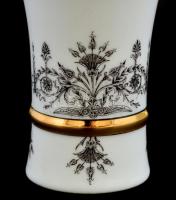 Hollóházi porcelán váza, matricás, jelzett, kis kopásnyomokkal, m: 9,5 cm