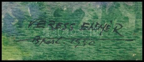 Veress Elemér (1876-1959): Virágzó  táj. Akvarell, papír, jelzett, kissé foltos, 29×21,5 cm