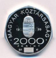 1999. 2000Ft Ag "A 2000. évforduló" tanúsítvánnyal T:PP kis fo. Adamo EM163
