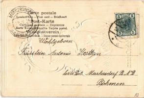 1905 Fröhliche Ostern / Easter greeting, Art Nouveau Emb