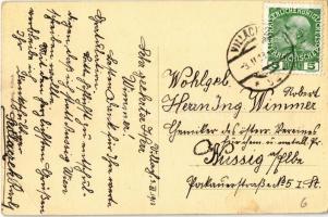 1913 Villach, Fremdenzentrum Kärntens, Hauptplatz gegen Süden mit Görlitze / main square, shops  (EK...