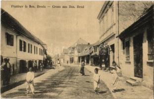 1918 Brod, Bosanski Brod; street, shop of Deutsch (Rb)