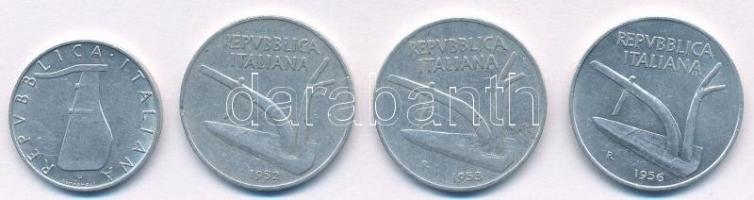 Olaszország 1954R 5L Al + 1952. 10L Al + 1953. 10L Al + 1956. 10L Al T:2
Italy 1954R 5 Lire Al + 19...