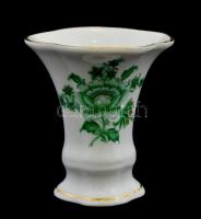 Herendi porcelán Nanking Bouquet porcelán kis váza, kézzel festett, jelzett, szájánál apró lepattanással, m: 6,5 cm