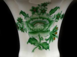 Herendi porcelán Nanking Bouquet porcelán kis váza, kézzel festett, jelzett, szájánál apró lepattaná...