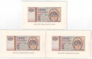 2000. 2000Ft "Millenium" (6x) sorszámkövetők, eredeti, bontatlan díszcsomagolásban T:I 
A...