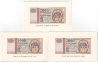 2000. 2000Ft "Millenium" (6x) sorszámkövetők, eredeti, bontatlan díszcsomagolásban T:I 
A...