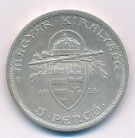 1938. 5P Ag "Szent István" T:1-,2
Adamo P8.1