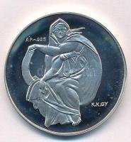 Kiss Kovács Gyula (1922-1984) DN "Michelangelo" jelzett Ag emlékérem (16,1g/0.925/32mm) T:...