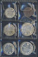 Oroszország 1899. 1/2k + 1914. 15k Ag, 20k Ag + 1915. 10k Ag, 15k Ag, 20k Ag T:2,3 Összesen 6klf db!