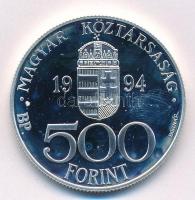 1994. 500Ft Ag "Integráció" díszdobozban, tanúsítvánnyal T:1 (eredetileg PP) fo.
Adamo EM...