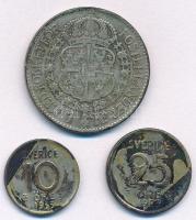Svédország 1936G 1Kr Ag "V. Gusztáv" + 1953. 10ö Ag "VI. Gusztáv Adolf" + 1953. ...