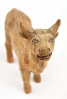 3 db faragott fa szobor, jelzés nélkül, jó állapotban, m: 11 és 21 cm között