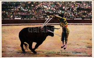 Corrida de Toros, Banderillas / Spanish folklore, bullfight, matadore. L. Roisin (Barcelona)