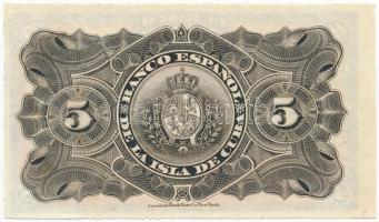 Kuba 1896. 5P perforált ívszéllel T:I 
Cuba 1896. 5 Pesos with perforated sheet edge C:UNC
Krause ...