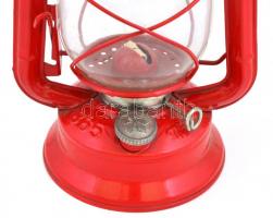 Miva cseh zománcozott viharlámpa, jó állapotban, m: 30 (47 fogantyúval) cm