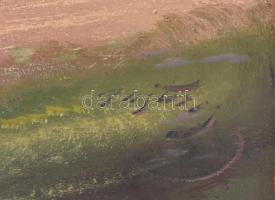 Lajtai (?) jelzéssel: Falusi udvar. Olaj, vászon, 40×50 cm