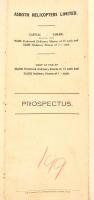 1935 Asboth Helicopter limited részvénytársaság részvény kibocsájtás előtti ismertetője Prospectus. ...