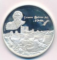 Csóka Zsuzsanna (1962-) DN "Eger / Dobó István" jelzett Ag emlékérem (31,35g/0.925/42,5mm)...