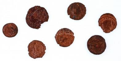 Római Birodalom 7db-os vegyes római follis tétel a Kr. u. IV. századból T:3 Roman Empire 7pcs of various Roman follis coins from the 4th century AD C:F